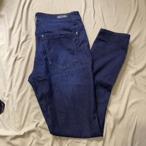 Dark wash skinny jeans